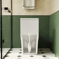 1.1 1.6 Gpf Elongated Comfort Height Floor Mounted One Piece Toiletcupc Certified, Watersense Cetified, Ceramic, White Color, Soft Close Seat White Ceramic