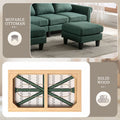 Coolmore Accent Sofa Living Room Sofa Sectional Sofa, U Shape Sectional Sofa With Ottoman, Reversible Sofa Couch For Living Room Emerald Linen Emerald Foam Linen 4 Seat