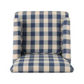 Harrison Tufted Club Chair Blue Fabric
