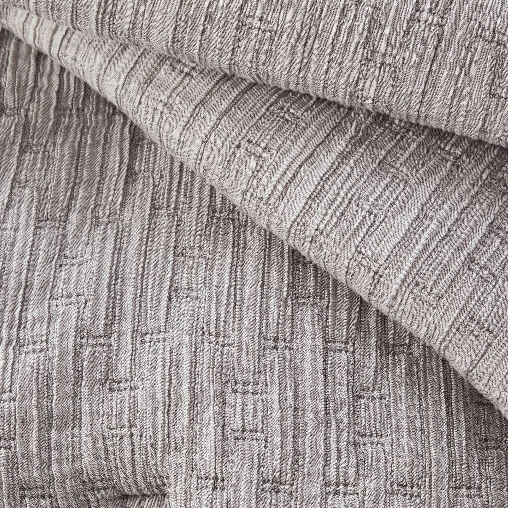 3 Piece Oversized Comforter Set Full Queen Grey Polyester
