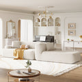 Modern Large L Shape Modular Sectional Sofa For Living Room, Bedroom, Salon, 2 Piece Free Combination, Simplified Style Old Sku:Wy000356Aaa Beige Polyester 3 Seat