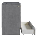 Queen Murphy Bed With Large Drawers,Gray Queen Gray Plywood