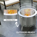 Outsunny 2 In 1 Smokeless Fire Pit, Bbq Grill, 19