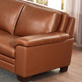 Magnum Leather Loveseat Brown Memory Foam Genuine Leather