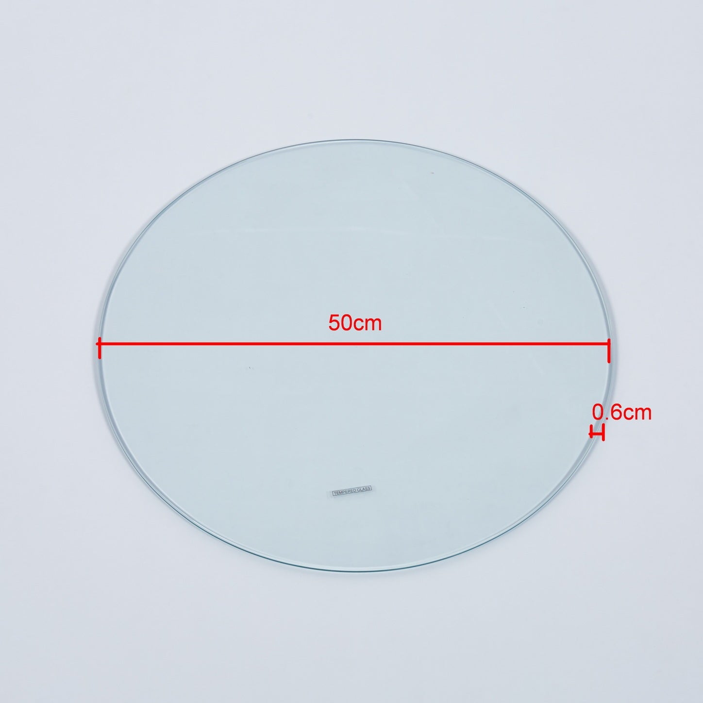 Tempered Clear Glass Top,50Cm Clear Glass