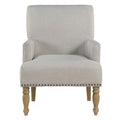 Alice Beige Arm Chair Beige Foam Upholstered