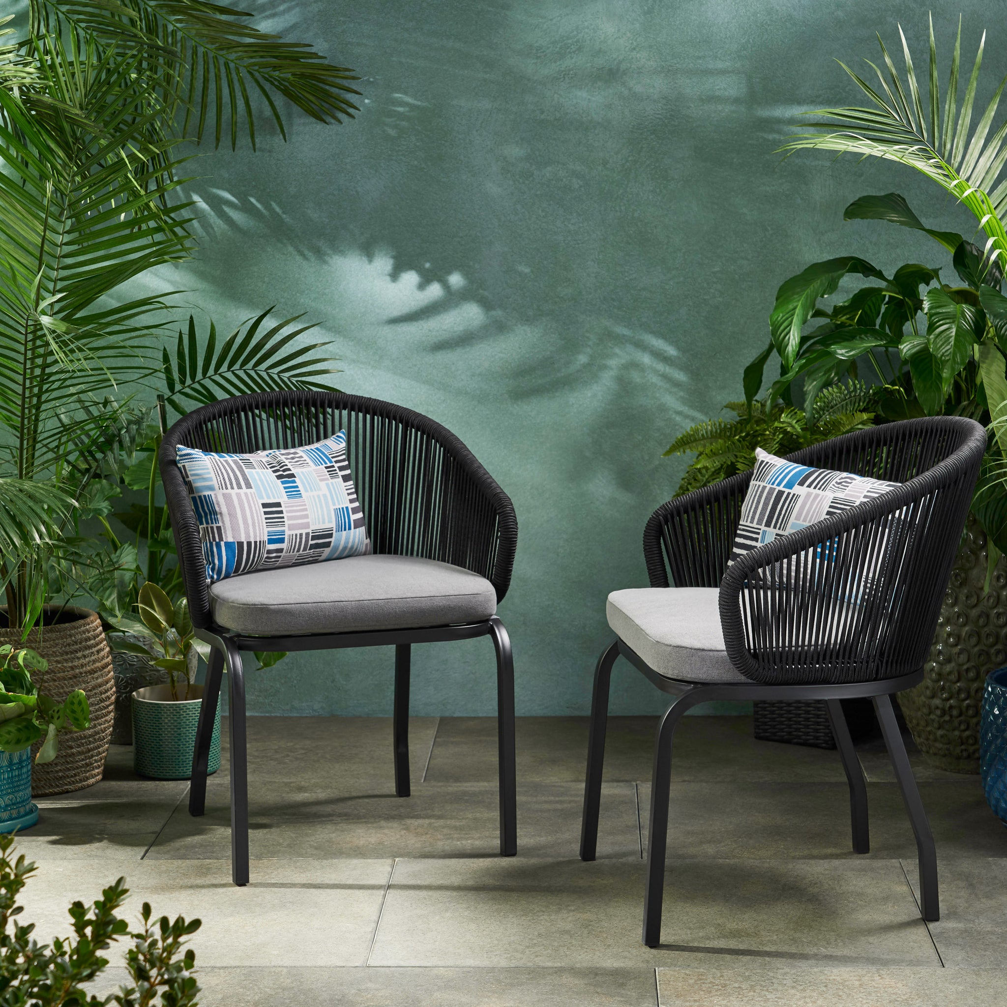 Candlewood Chair Black Woven Rope