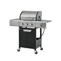 Propane Grill 3 Burner Barbecue Grill Stainless Steel Gas Grill With Side Burner And Cover For Outdoor Bbq, Camping Silver Garden & Outdoor Stainless Steel