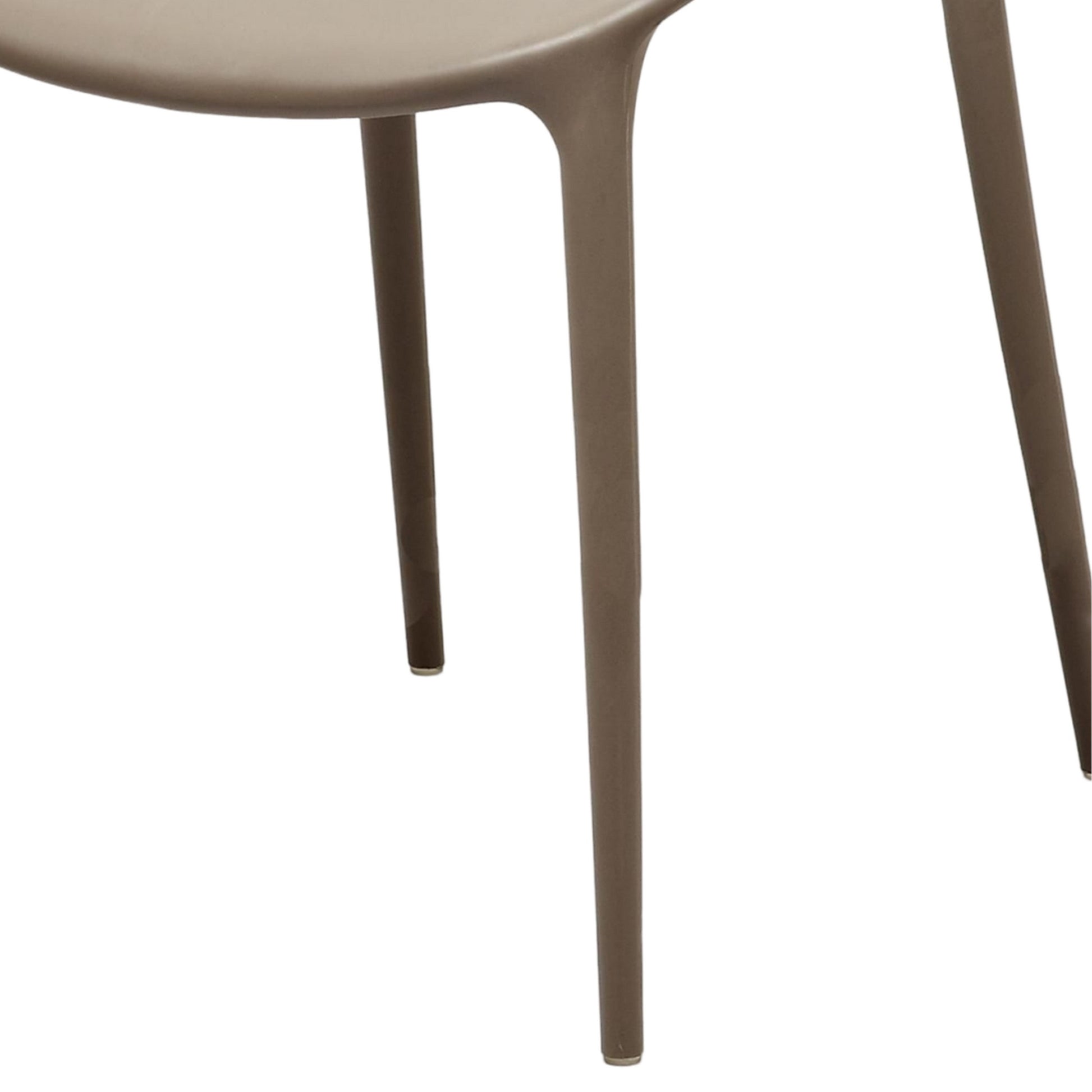 Yuva 22 Inch Armchair, Set Of 4, Intricate Design, Curved Seat, Gray Polypropylene Gray Polypropylene