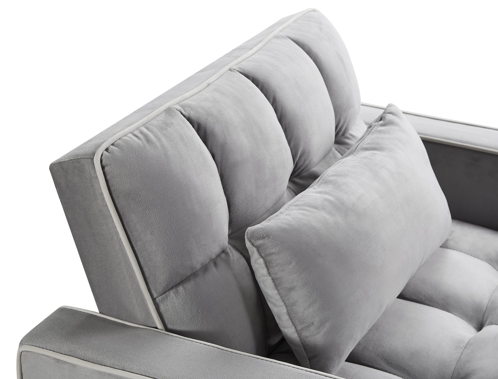 Convertible Sleeper Chair Sofa Bed Adjustable Pull Out Sleeper Chair Bed Multi Pockets Folding Sofa Bed For Living Room Bedroom Small Space,3 In 1 Sofa Bed Grey Velvet Wood Soft Tufted Back Heavy Duty American Design,American Traditional Square Arms