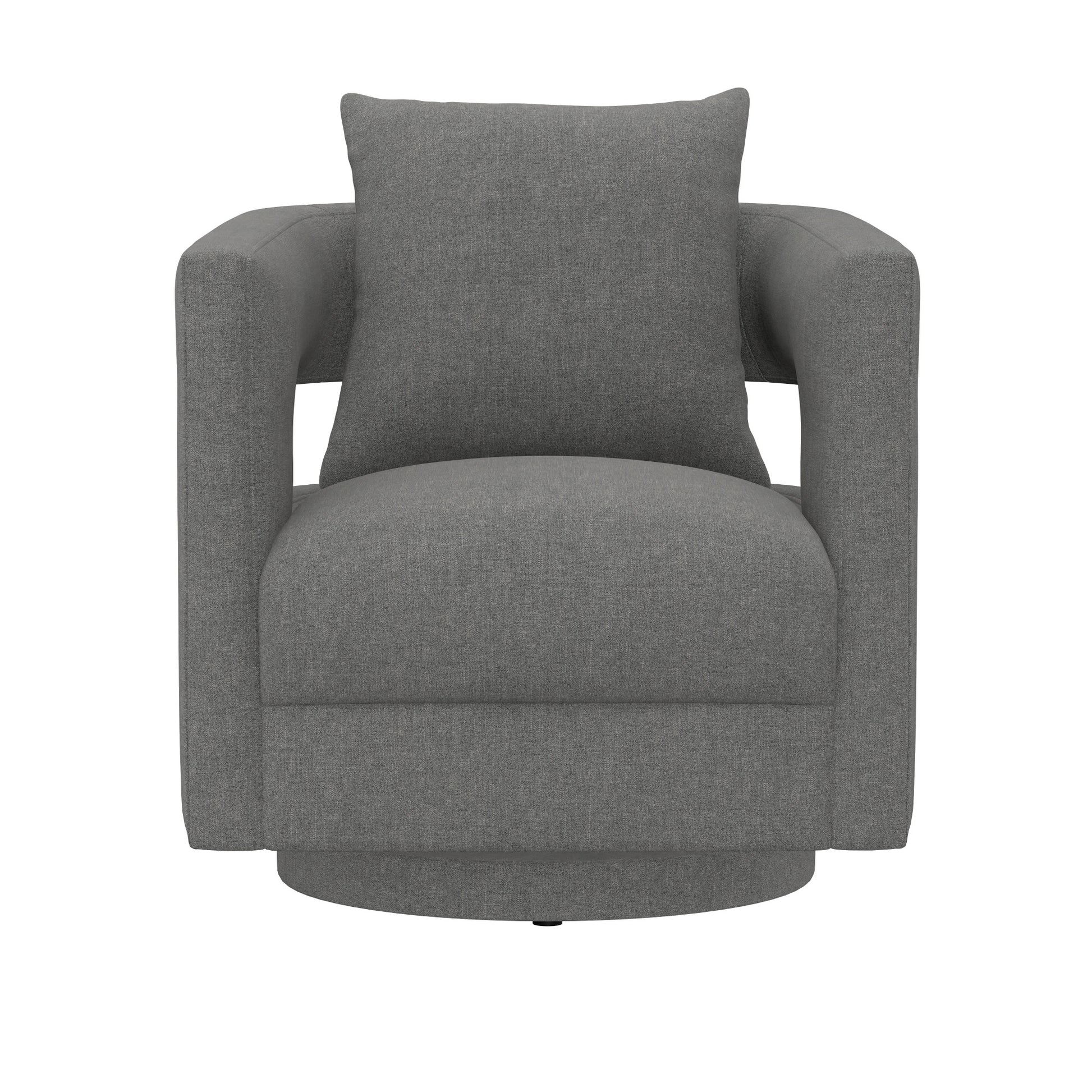 Supe Gray Swivel Chair Gray Foam Engineered Wood