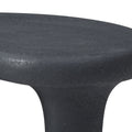 47.24'' Fiberglass Cloud Coffee Table For Living Room Vintage Table With 3 Support Legs,Matte Black Table Front Of The Sofa, Irregular Center Table,No Need Assembly Matt Black Fiberglass