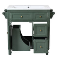 30'' Bathroom Vanity With Top Sink, Modern Bathroom Storage Cabinet With 2 Drawers And A Tip Out Drawer, Single Sink Bathroom Vanity Same As Sw000143Aaf Green Bathroom Modern Solid Wood Mdf Resin