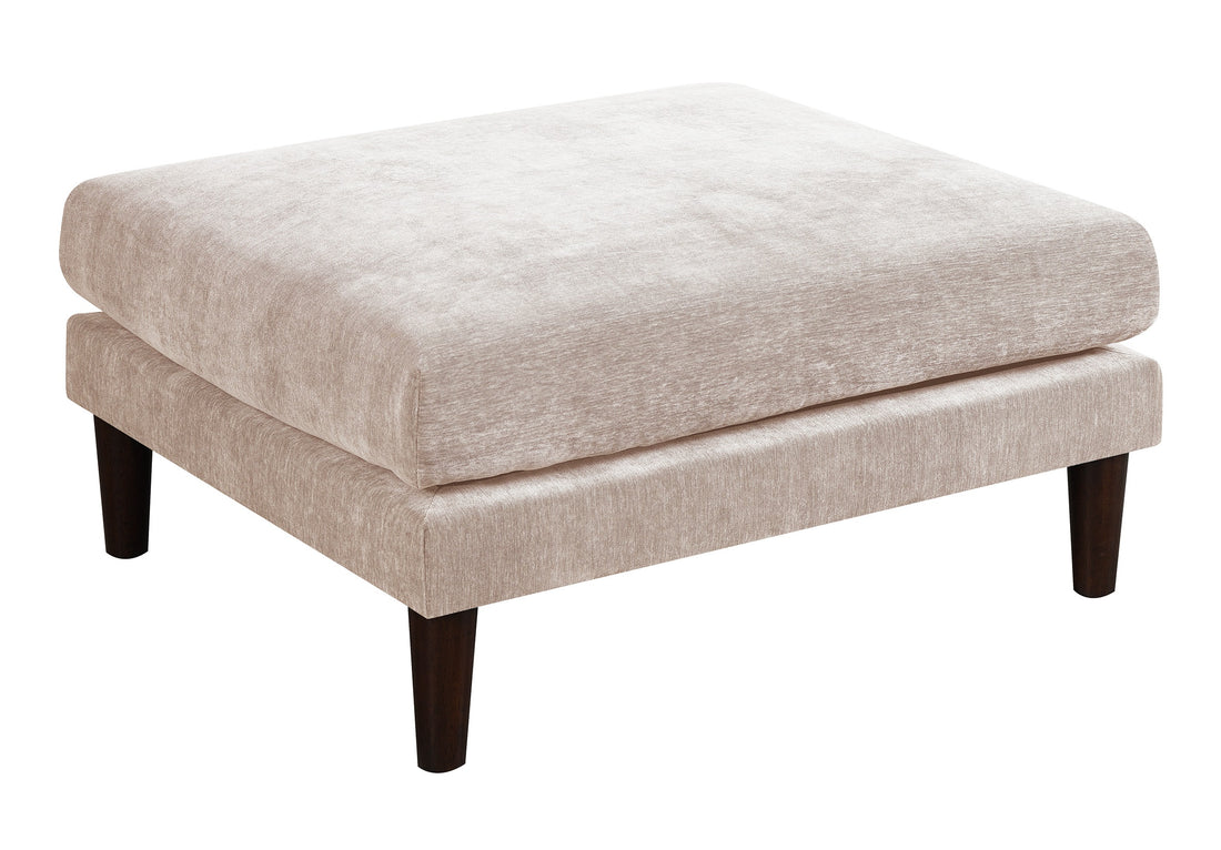 Beautiful Blush Pink Ottoman Morgan Fabric 1Pc Ottoman Soft Cushion Wood Legs Living Room Furniture Pink Wood Primary Living Space Pink Classic,Contemporary,Modern Rectangle Fabric