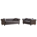 Fx 3 Seats 2 Seats Combo Sofa Modern Living Room Sofa With Solid Wood Frame And Wooden Feet, 4 Cushions, Apartment Sofa Furniture For Living Room, Living Room, Office Grey Wood Pine Foam Fabric 5