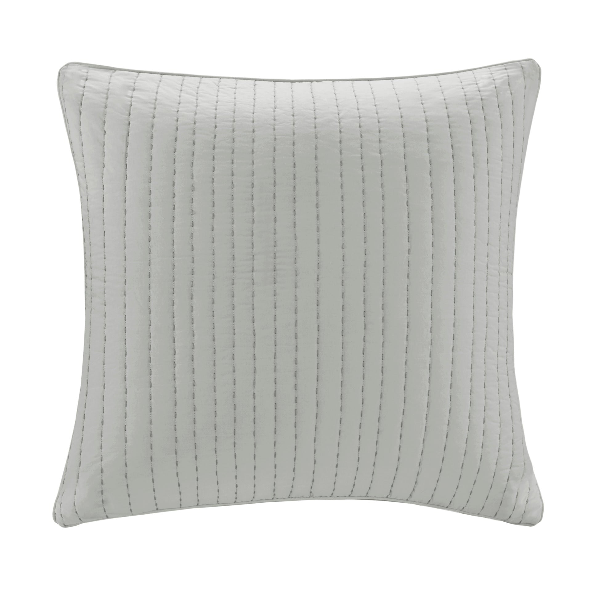Cotton Quilted Euro Sham Grey Euro Sham Grey Cotton