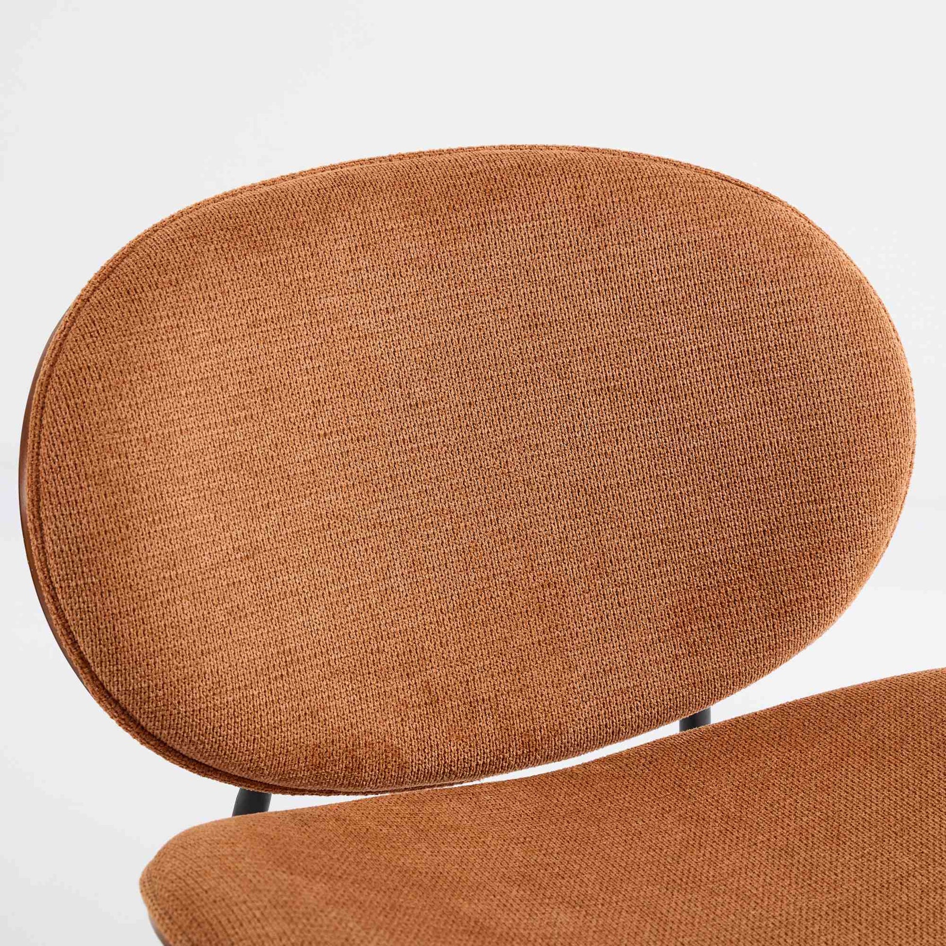 Mid Century Modern Shell Chair Single Side Chair Tripod,Orange Fabric Lounge Chair In Walnut Finish Comfortable Backrest,Orange Color,Sw1871Og Orange Primary Living Space American Design Foam Fabric