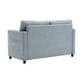 United Modern Chenille Fabric Loveseat, 2 Seat Upholstered Loveseat Sofa Modern Couch Teal Blue Chenille 2 Seat