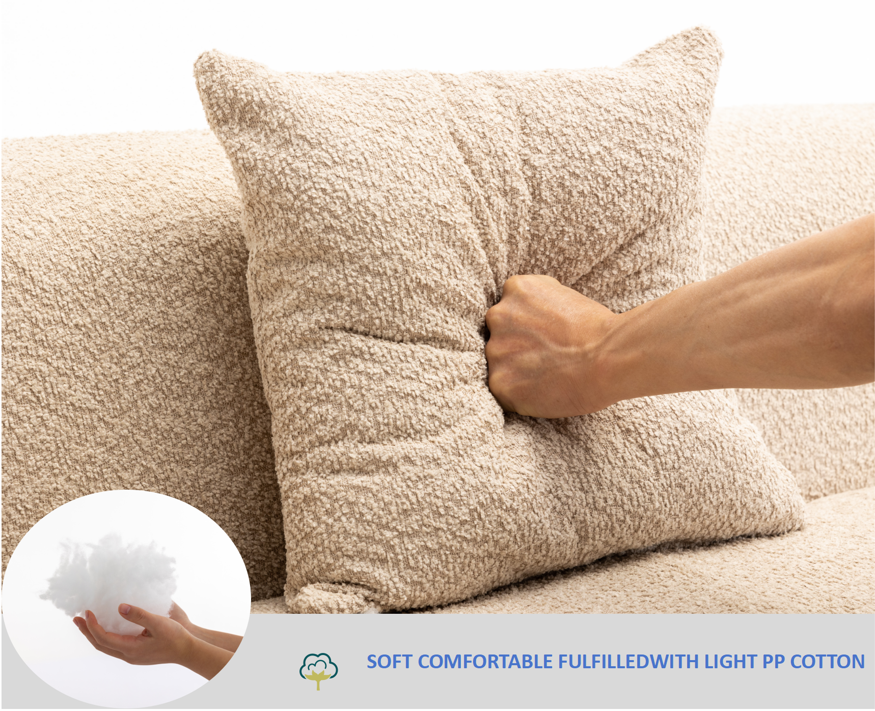 And Upgraded Extended Edition Modular Sofamodern Minimalist Style Sofa, Upholsteredfree Combination, Round Fiber Fabric, Anti Wrinkle Fabric,Dimension Extension,Brown Light Brown Polyester Primary Living Space Medium Soft Tight Back Modern Flared Arms