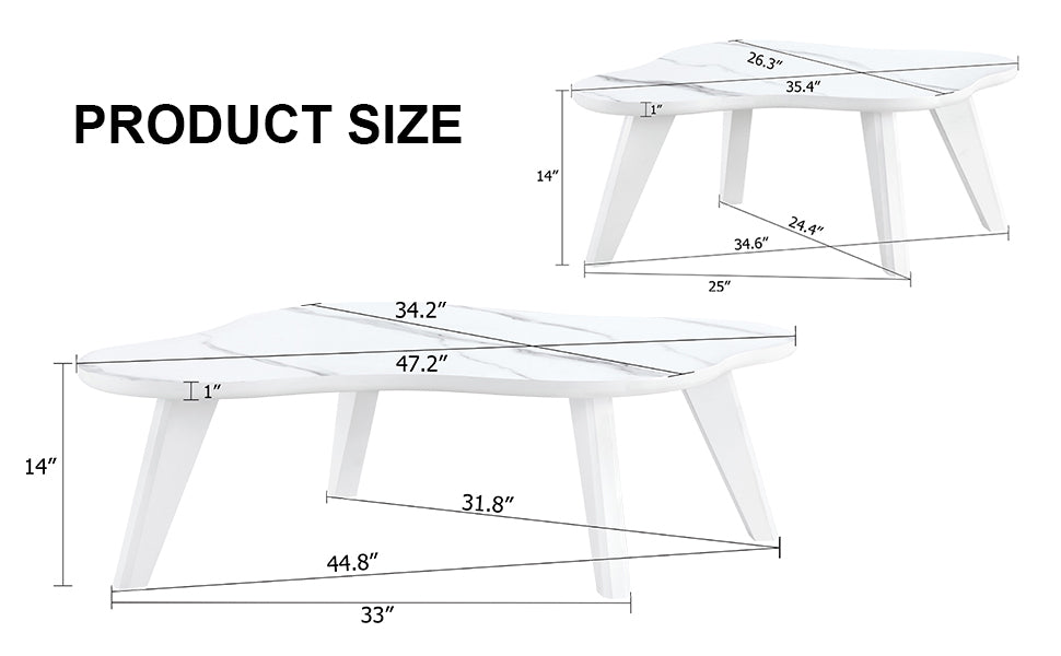 Modern Minimalist White Table Top. Cloud Shape Gives You A Experience, Computer Desk. The Game Table. Suitable For Dining And Living Rooms. White Mdf