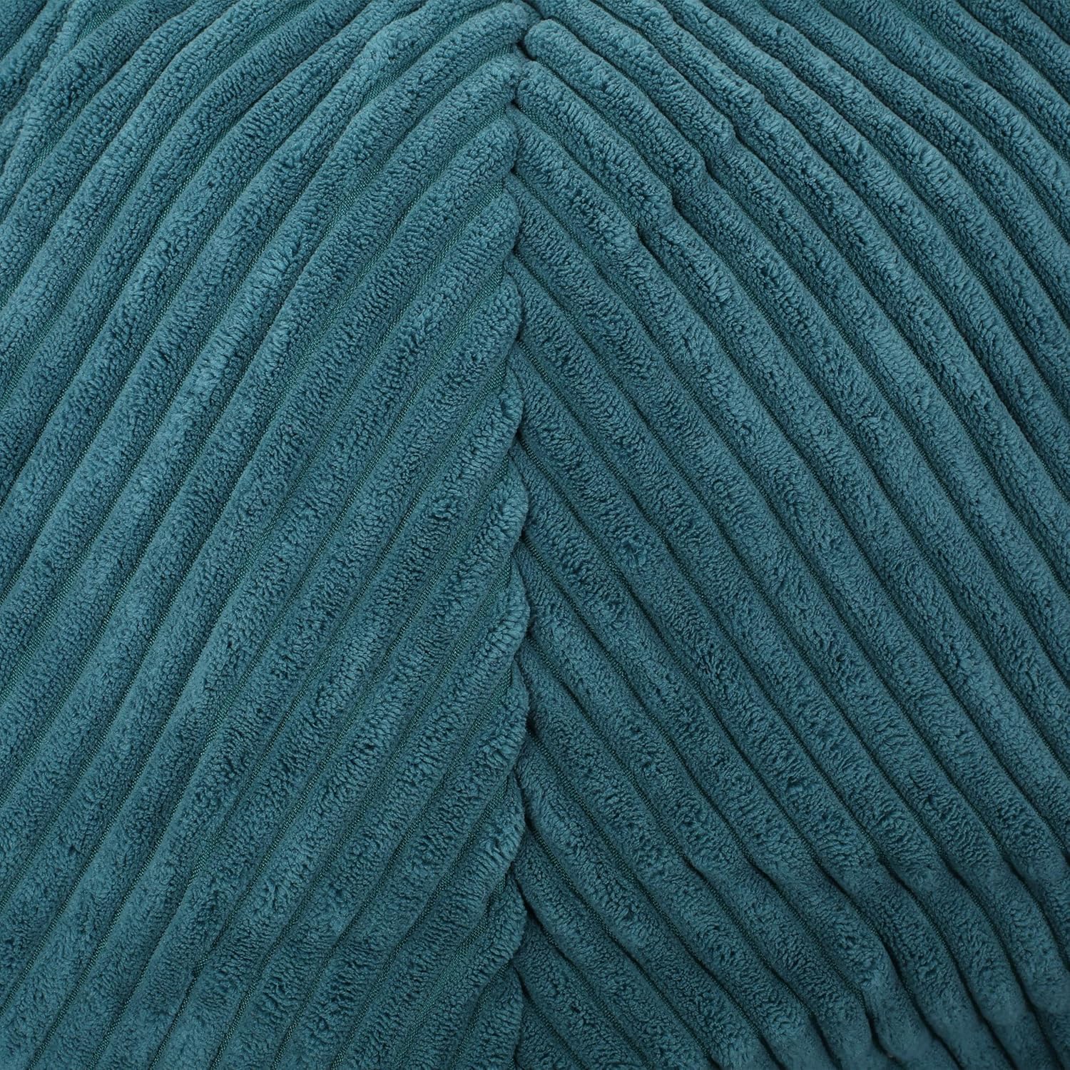 Kenli Modern Corduroy Polyester 3 Foot Bean Bag Chair, Dark Teal Teal Fabric