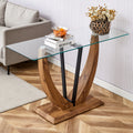 Modern Minimalist Rectangular Glass Table With 0.39 