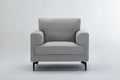 Light Grey Accent Chair With Metal Leg Light Grey Primary Living Space Wood Fabric