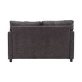 United Modern Chenille Fabric Loveseat, 2 Seat Upholstered Loveseat Sofa Modern Couch Dark Gray Chenille 2 Seat