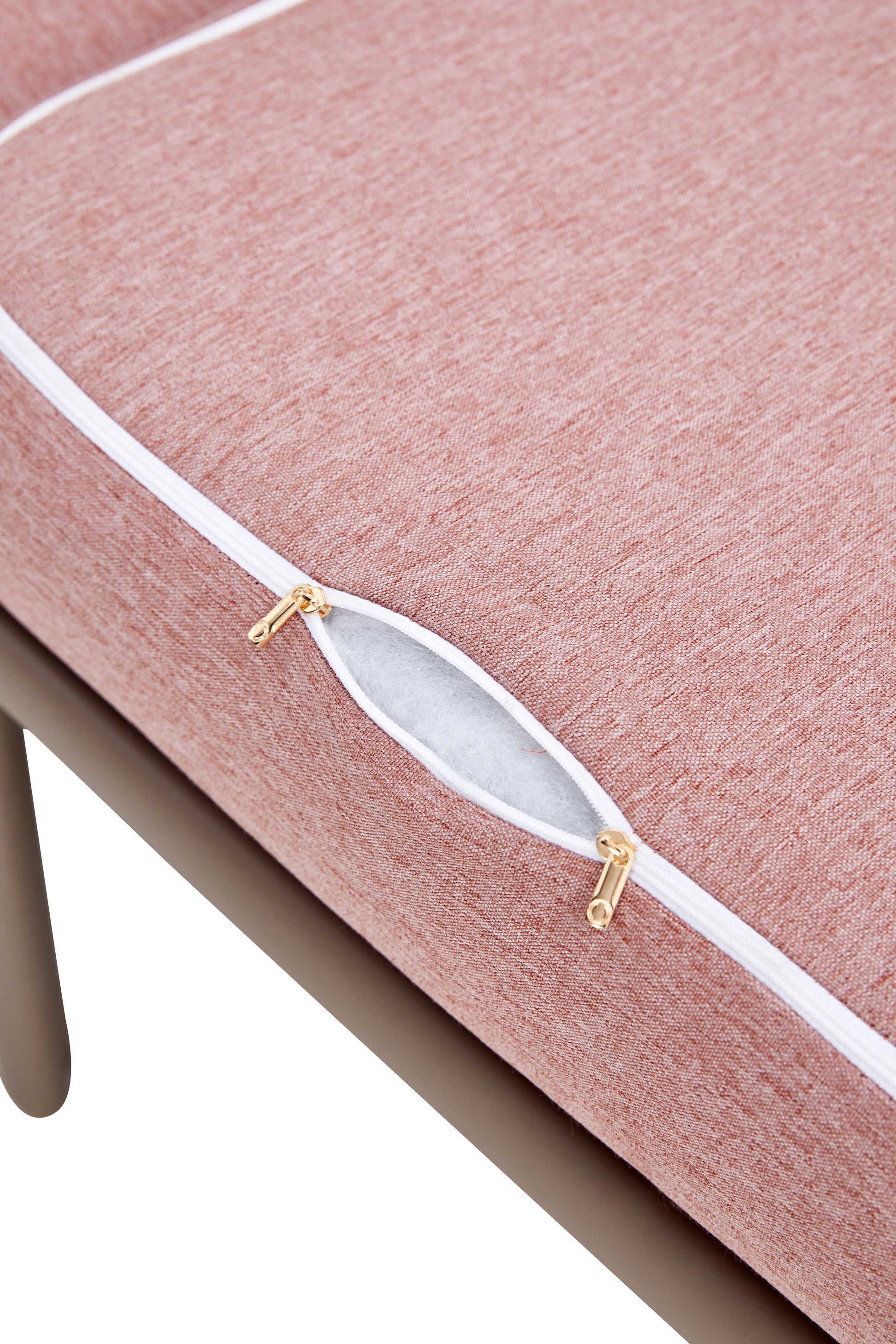 Patio Indoor Outdoor Garden Twin Sofa Armchairs Plastic With Soft Cushion Weather Waterproof Chair Sectional Furniture For Balcony Garden Pool Lawn Backyard Morden Design Sitting Room Seat Sofa Pink Fabric Plastic