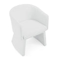 Modern Style Simple And Elegant Chair, White Leisure Chair, Suitable For Dining Bedroom Living Room Reception Desk Assembly Required White White Foam