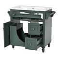 30'' Bathroom Vanity With Top Sink, Modern Bathroom Storage Cabinet With 2 Drawers And A Tip Out Drawer, Single Sink Bathroom Vanity Same As N710S130001F Green Bathroom Modern Solid Wood Mdf Resin