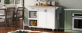 K&K Kitchen Island With Foldable Counter Top, Kitchen Storage Cart With Slide Out Shelf, Towel Rack And Drawer, Rolling Kitchen Cart On Wheels, For Kitchen, Living Room, Dining Room, White White Brown Kitchen Classic,Farmhouse,Luxury,Modern Rectangular