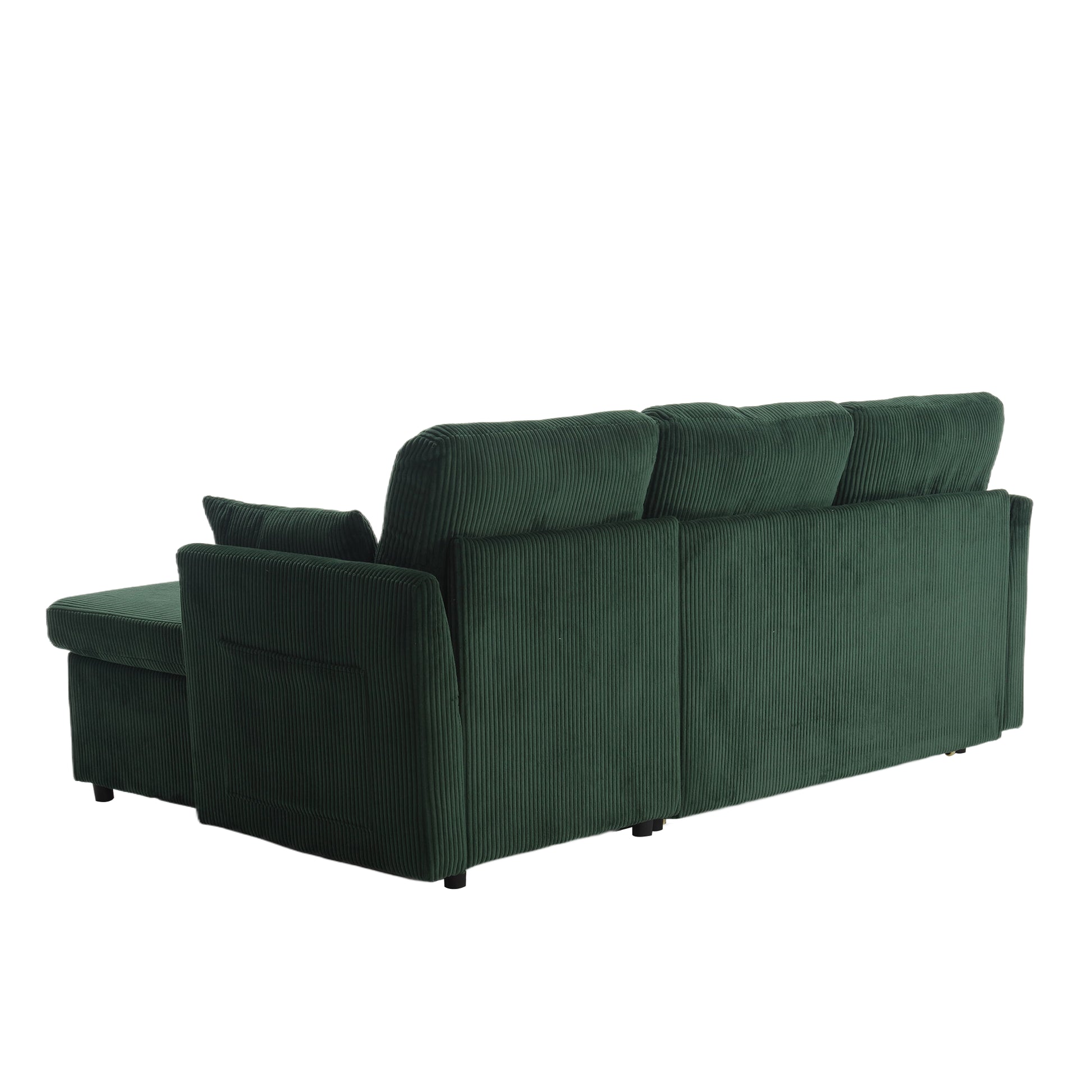 United We Win Furniture, Modular L Shaped Sofa, Modular Long Sofa With Reversible Chaise Lounge, Sofa Bed, Sleeper Sofa, Modular Sofa Combination With Storage Seats. Emerald Velvet 4 Seat