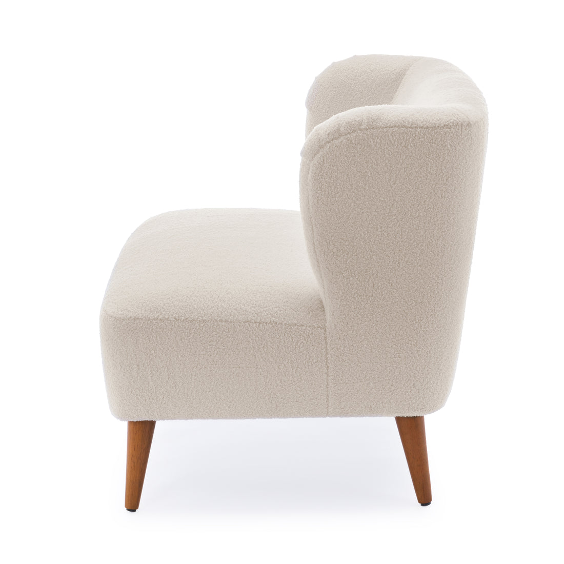 Veda Boucle Accent Chair Milky White White Foam Boucle