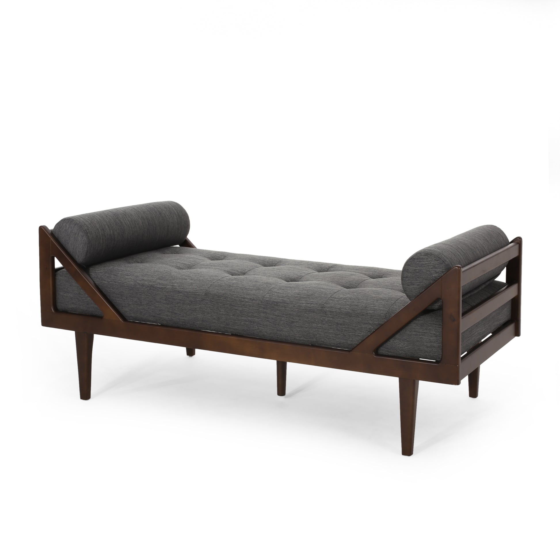 Chaise Lounge Charcoal Fabric