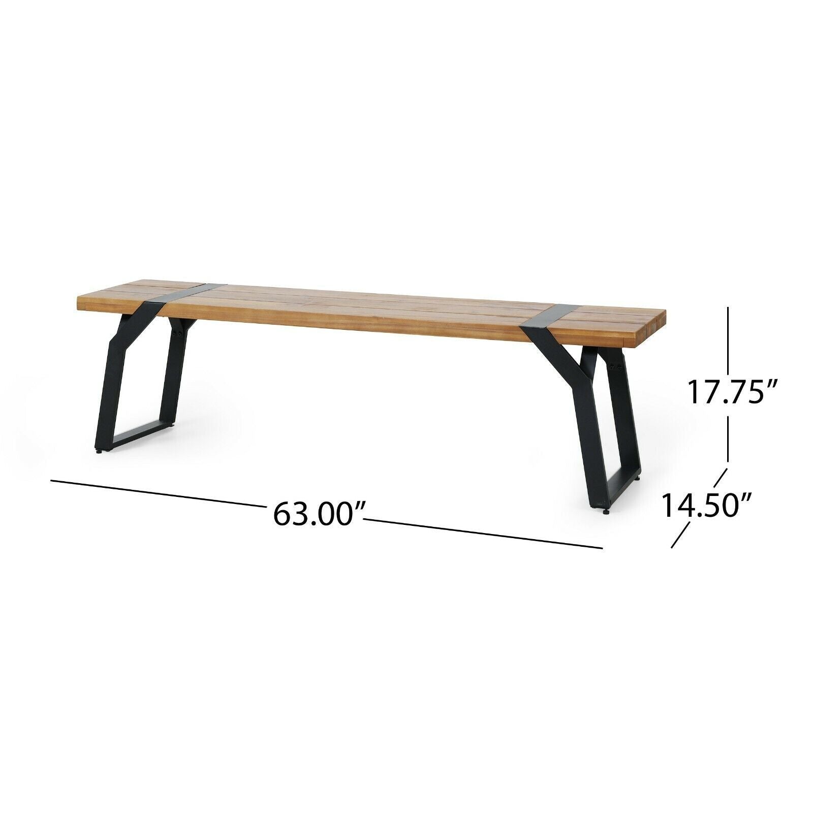 Zora Mp1 Bench Teak Black Wood