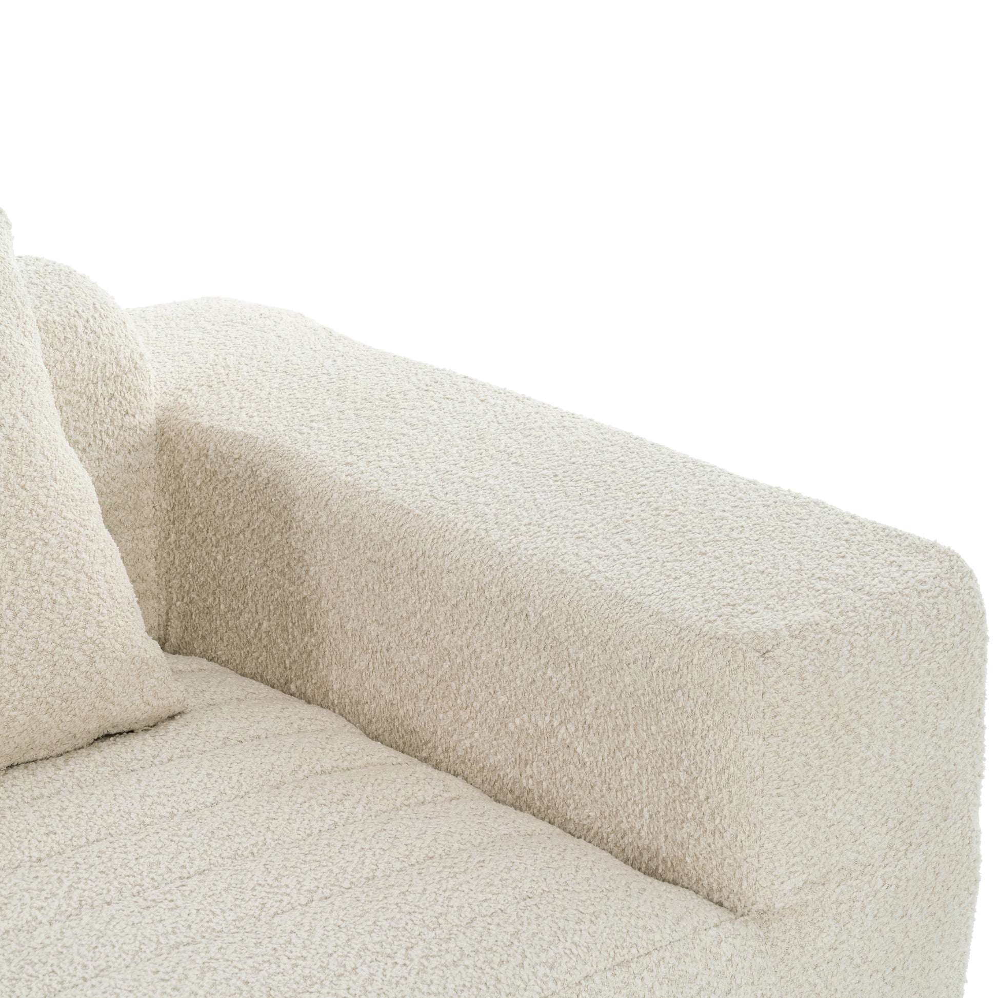 116.5" Sectional Sofa Full Compressed Sofa Couch Free Combined Sofa For Living Room, Beige Beige Foam Polyester 4 Seat