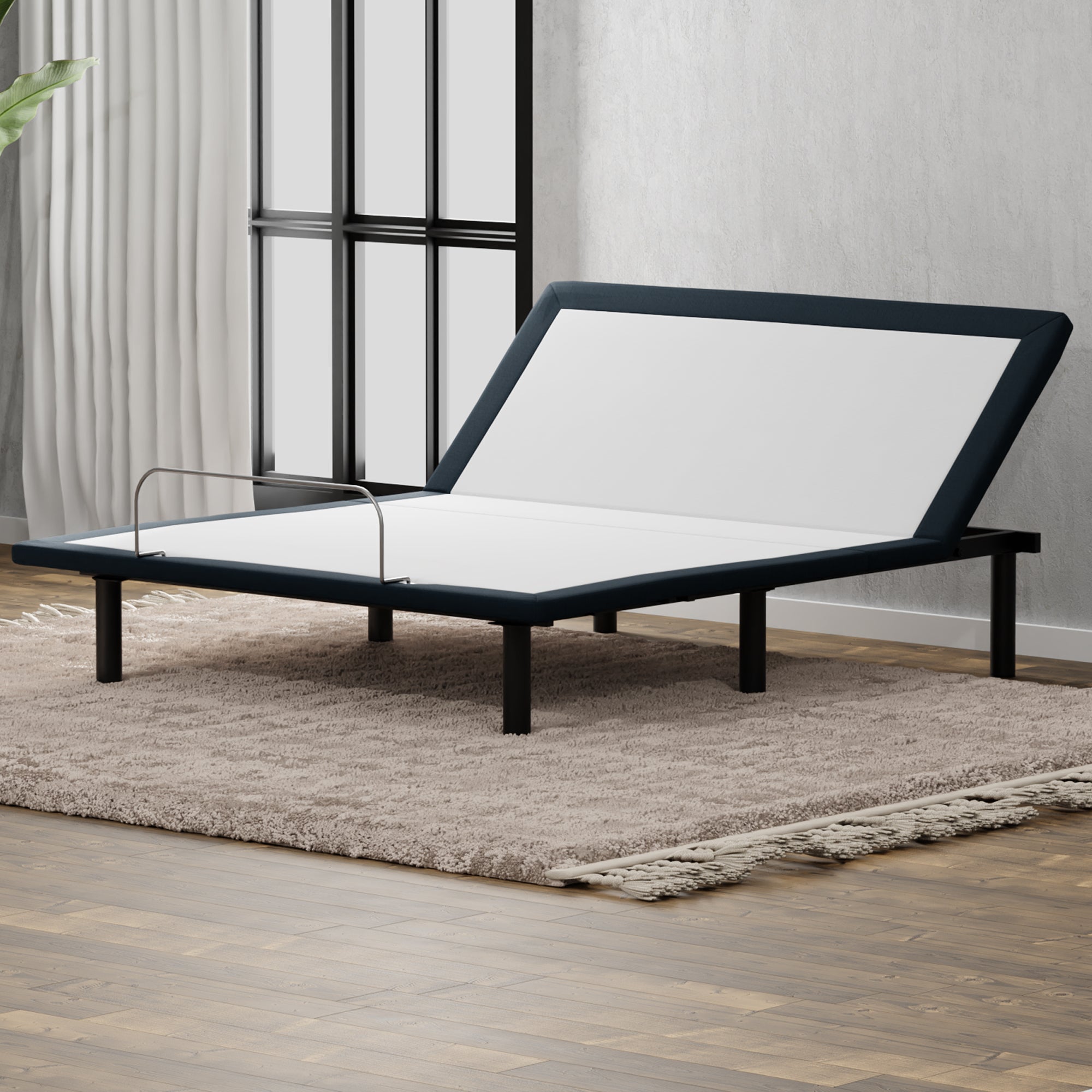 Model H Adjustable Base Queen: Head Up Queen Grey Metal