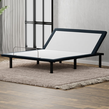 Model H Adjustable Base Queen: Head Up Queen Grey Metal