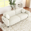 83.9''Upholstered Sofa For Living Room, Bedroom, And Apartments Beige Polyester 2 Seat