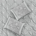 7 Piece Tufted Comforter Set Grey Full Full Grey Polyester