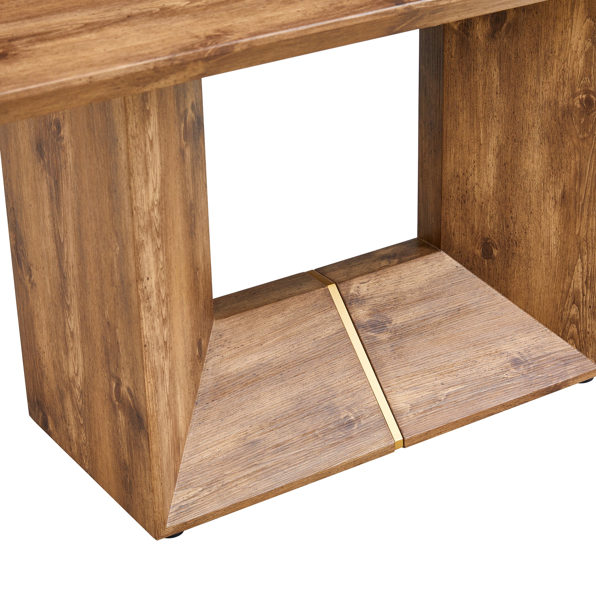 Table And Chair Set. Modern Dining Table With Mdf Top And Beautiful Mdf Legs. Comes With Brown Comfortable Chair With Pu Seat And Metal Legs. Suitable For A Wide Range Of Decorative Styles. Brown,Wood Seats 6 Mdf