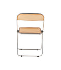 Folding Chair Transparent Chairs Ghost Stackable Crystal Folding Chair Pc Plastic Living Room Seat Chrome Frame And Foldable Acrylic Chair Fo Orange Orange Pc