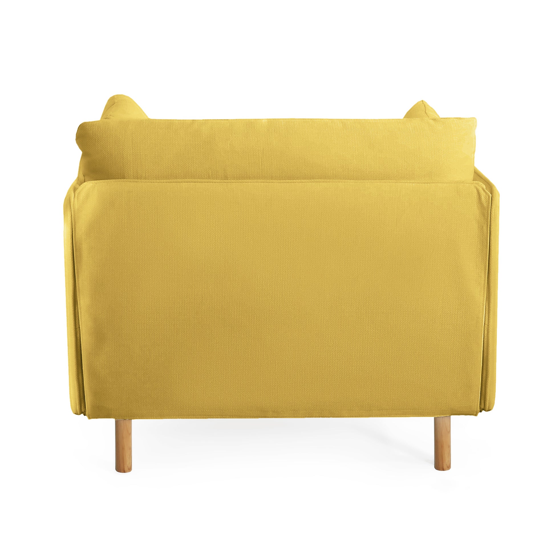 39" Modern Upholstered Accent Chair With Soft Cushions, Sleek Armrest Design And Sturdy Wooden Legs, Cozy Seating For Living Room, Bedroom, Or Office Lounge Yellow Metal,Polyester,Solid Wood Mdf