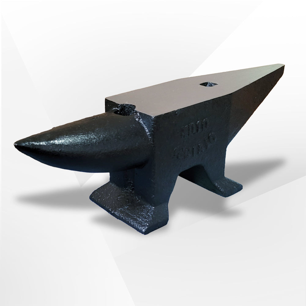 22Lbs Cast Steel Anvil, High Hardness Rugged Round Horn Anvil Blacksmith, Large Countertop And Stable Base, With Round And Square Hole, Metalsmith Tool For Bending And Shaping Black Carbon Steel