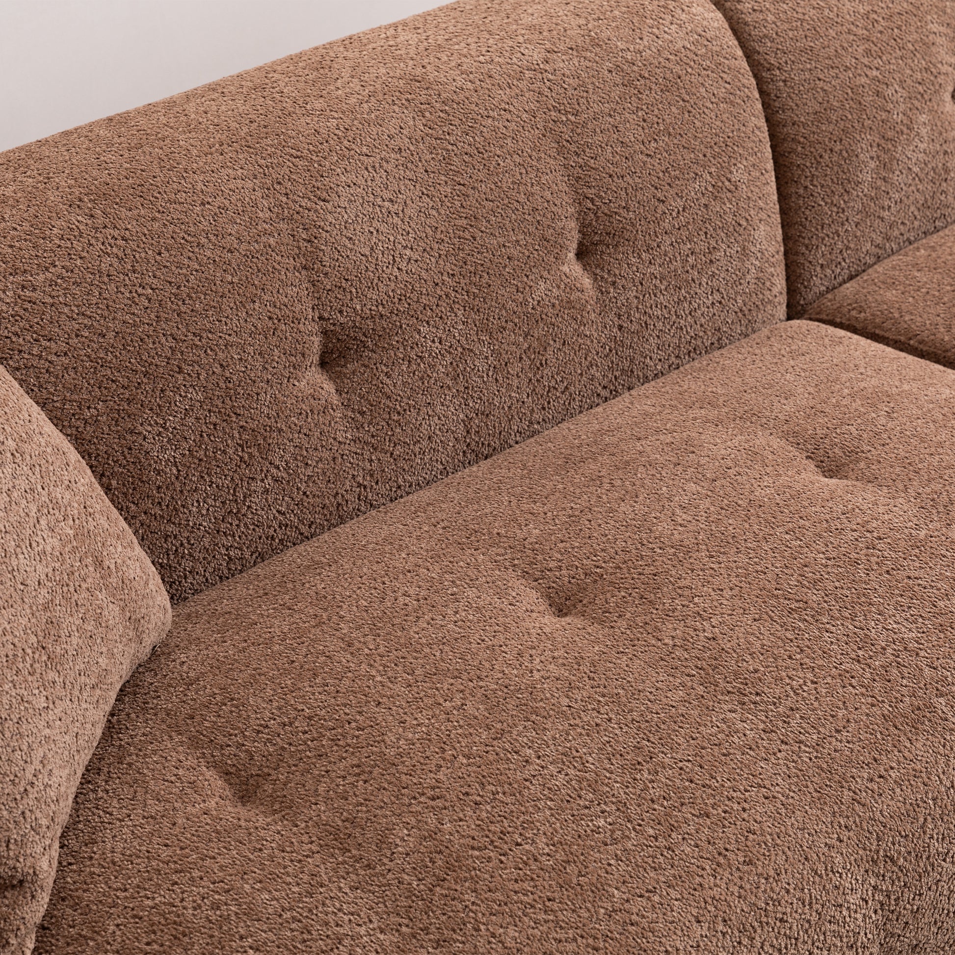 2297 Brown Sofa Brown Fabric 3 Seat