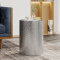 Metal Side Table Silver Iron