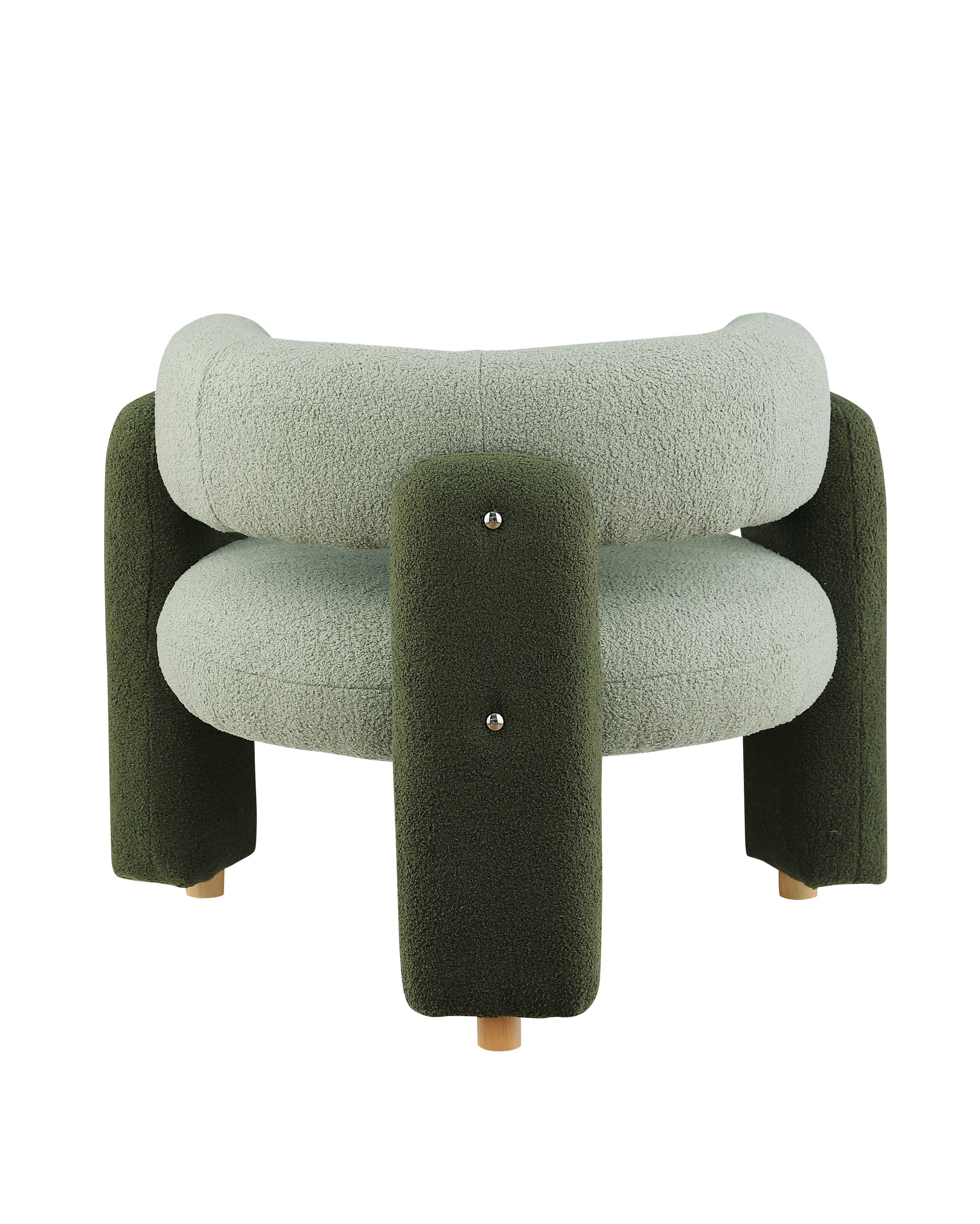 Accent Chair Green Fabric