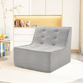 Fireside Chair, Lazy Floor Sofa Couch, Teddy Velvet Bean Bag Chair, Tatami Sofa With High Resilience Foam For Living Room, Bedroom, Office Salon, Gray Gray Soft Foam Foam,Teddy