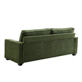 Corduroy Sofa, 87.4 Inch Modern Design Sofa With Cup Holder And Storage Bags, Deep Seat Sofa Couch,Comfy Couch For Living Room,Apartment,Green Green Corduroy 3 Seat
